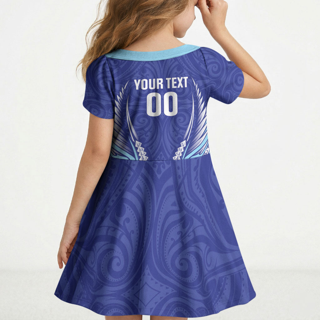 Northland 2026 Rugby Custom Kid Short Sleeve Dress NZ Maori Silver Fern LT14 - Polynesian Pride