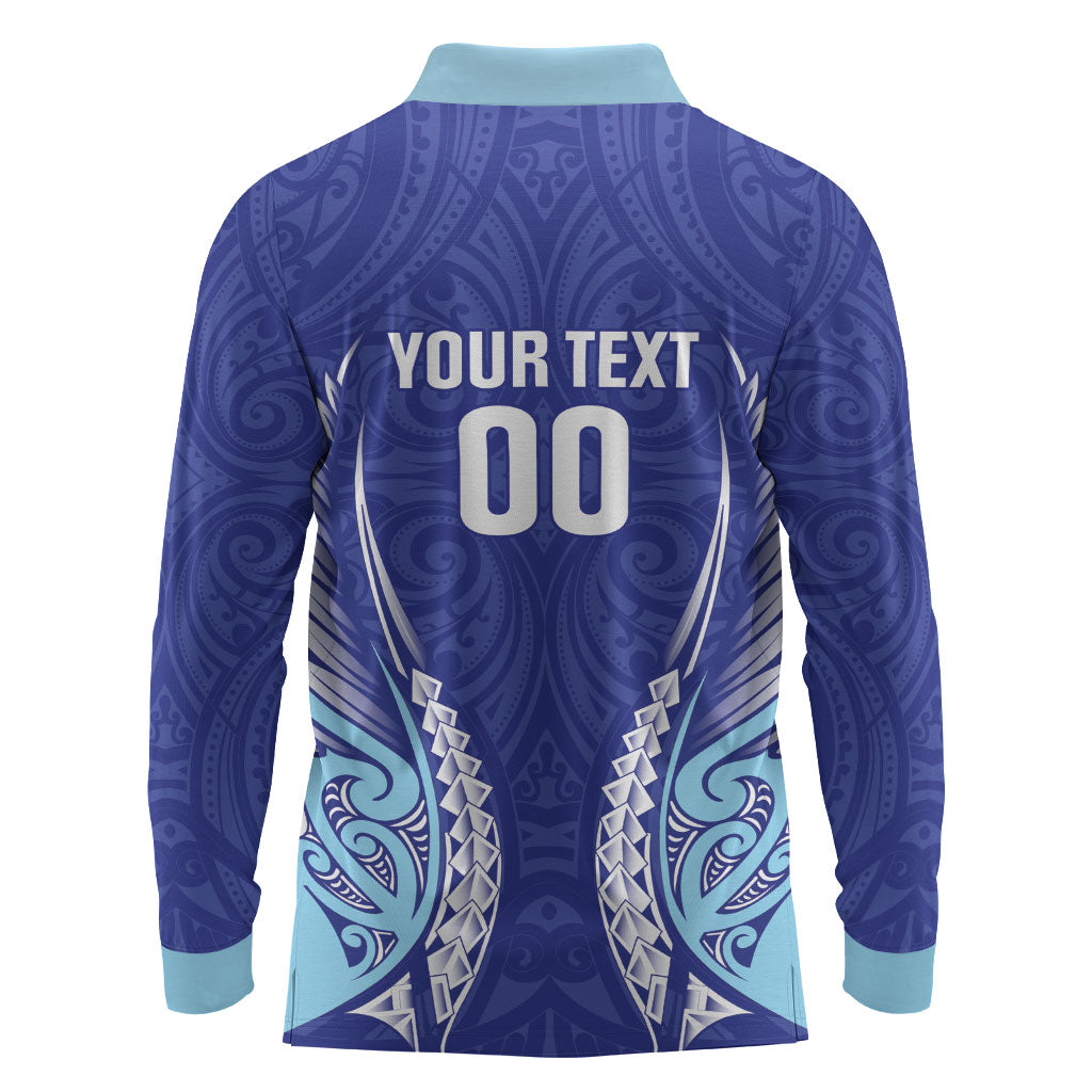 Northland 2026 Rugby Custom Long Sleeve Polo Shirt NZ Maori Silver Fern LT14 - Polynesian Pride