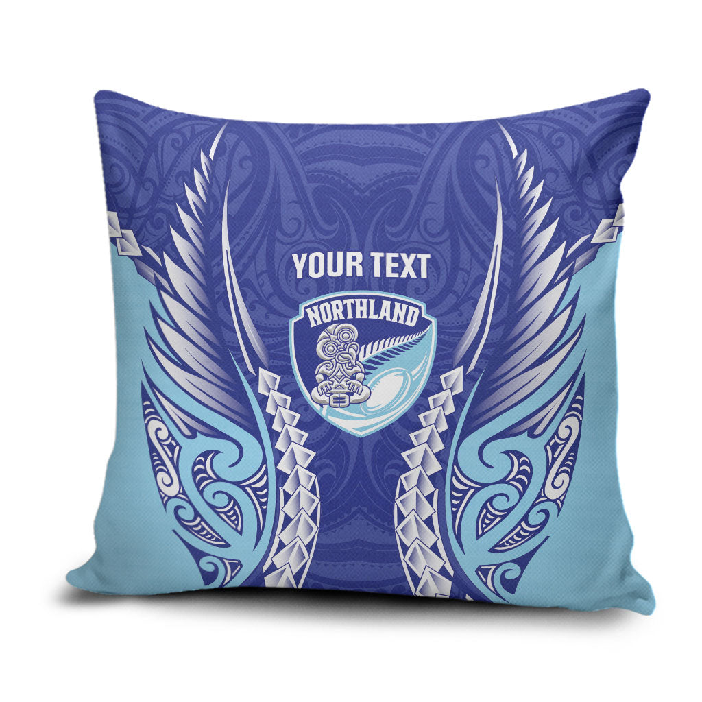 Northland 2026 Rugby Custom Pillow Cover NZ Maori Silver Fern LT14 Blue - Polynesian Pride