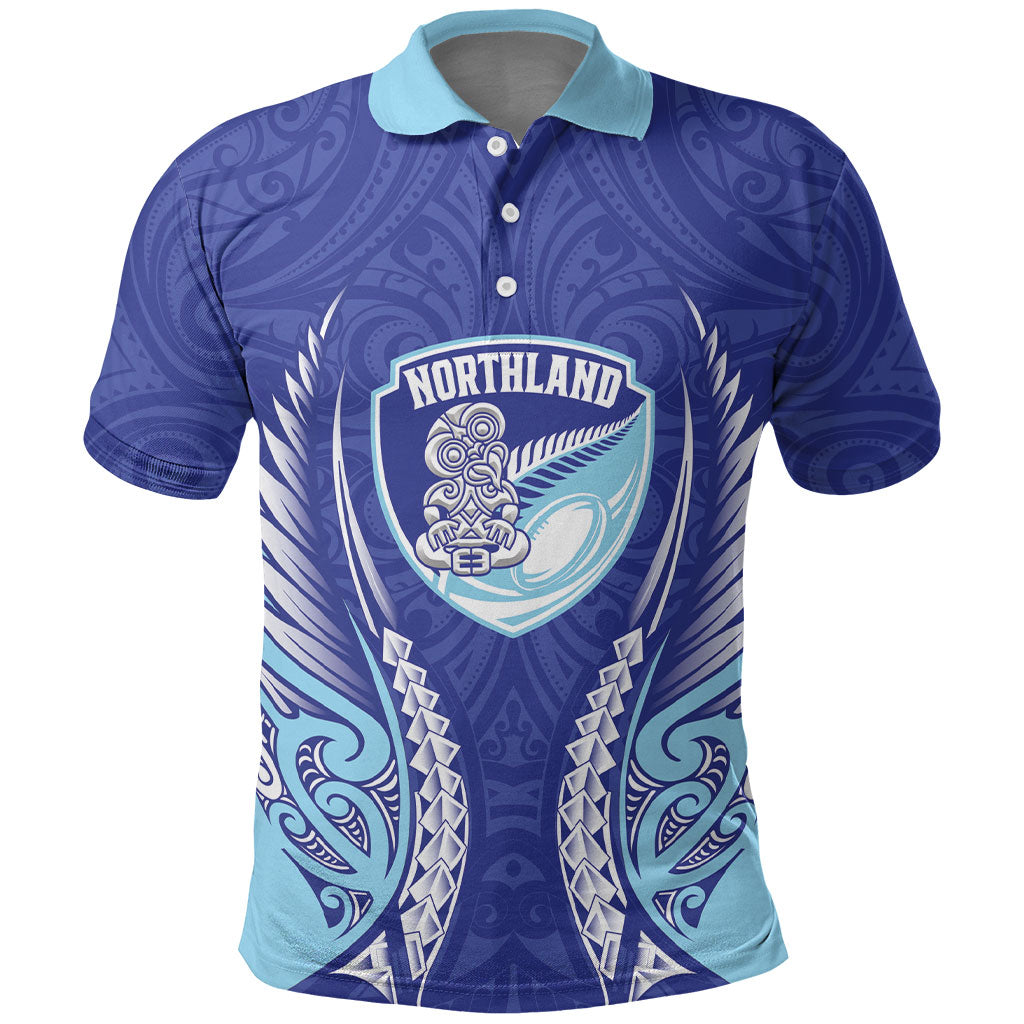 Northland 2026 Rugby Custom Polo Shirt NZ Maori Silver Fern LT14 Blue - Polynesian Pride