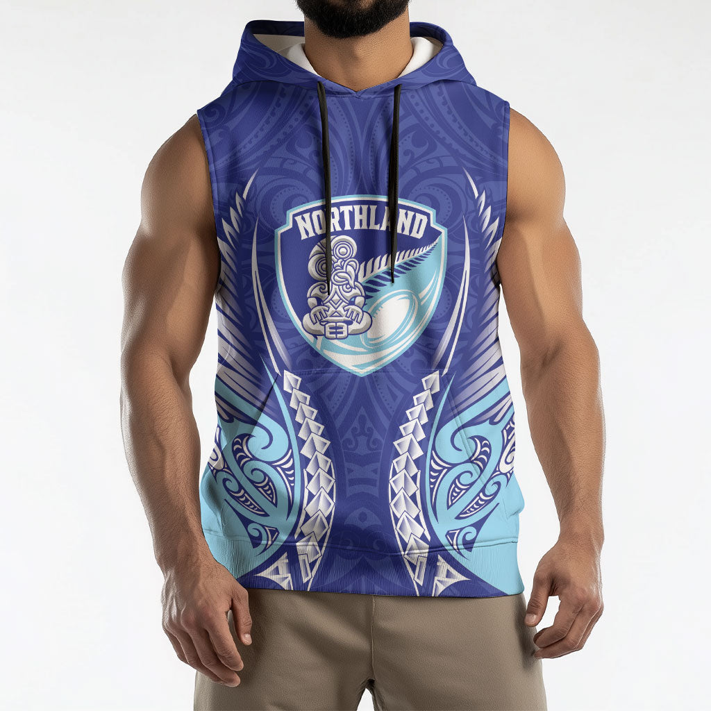 Northland 2026 Rugby Custom Sleeveless Hoodie NZ Maori Silver Fern LT14 - Polynesian Pride