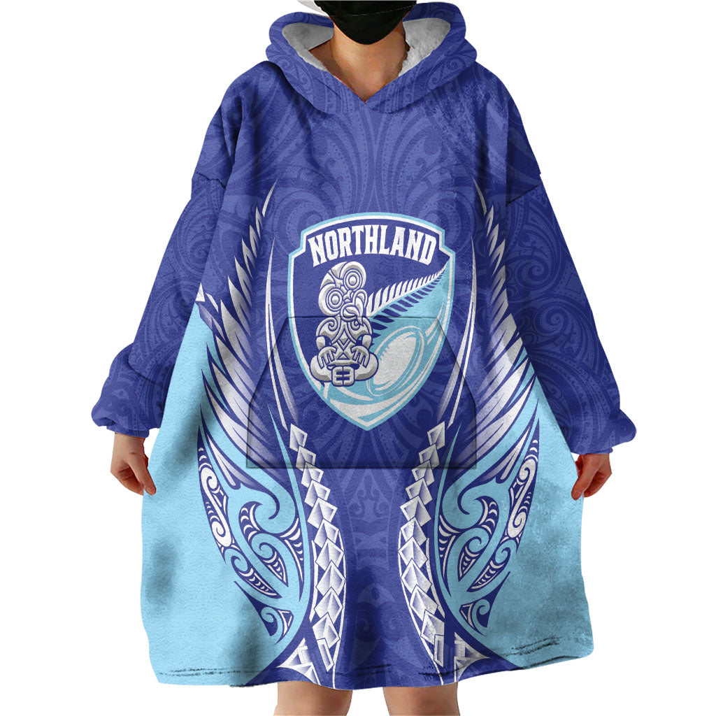Northland 2026 Rugby Custom Wearable Blanket Hoodie NZ Maori Silver Fern LT14 - Polynesian Pride