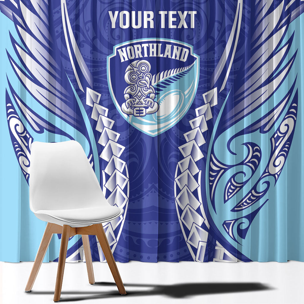 Northland 2026 Rugby Custom Window Curtain NZ Maori Silver Fern LT14 - Polynesian Pride