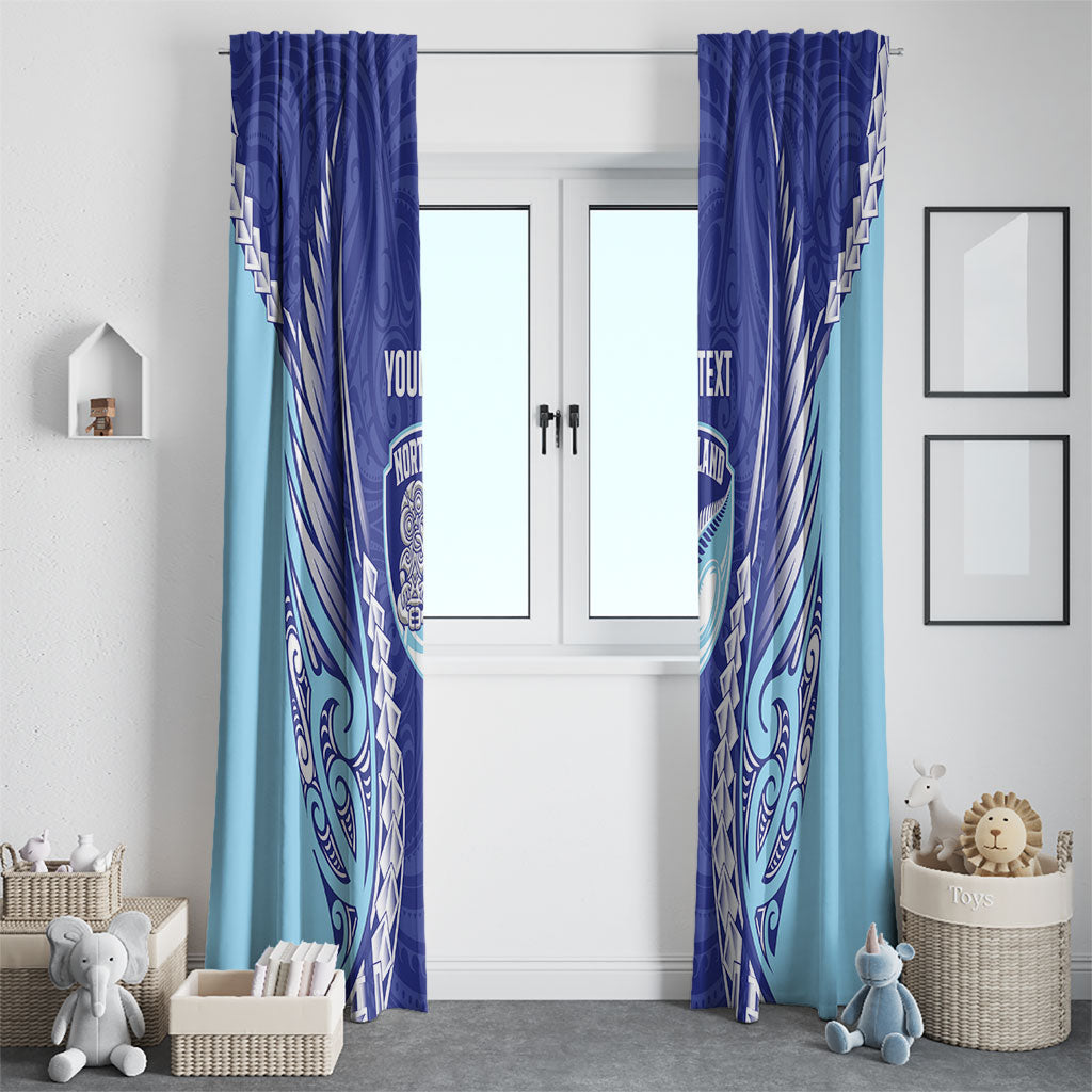 Northland 2026 Rugby Custom Window Curtain NZ Maori Silver Fern LT14 - Polynesian Pride