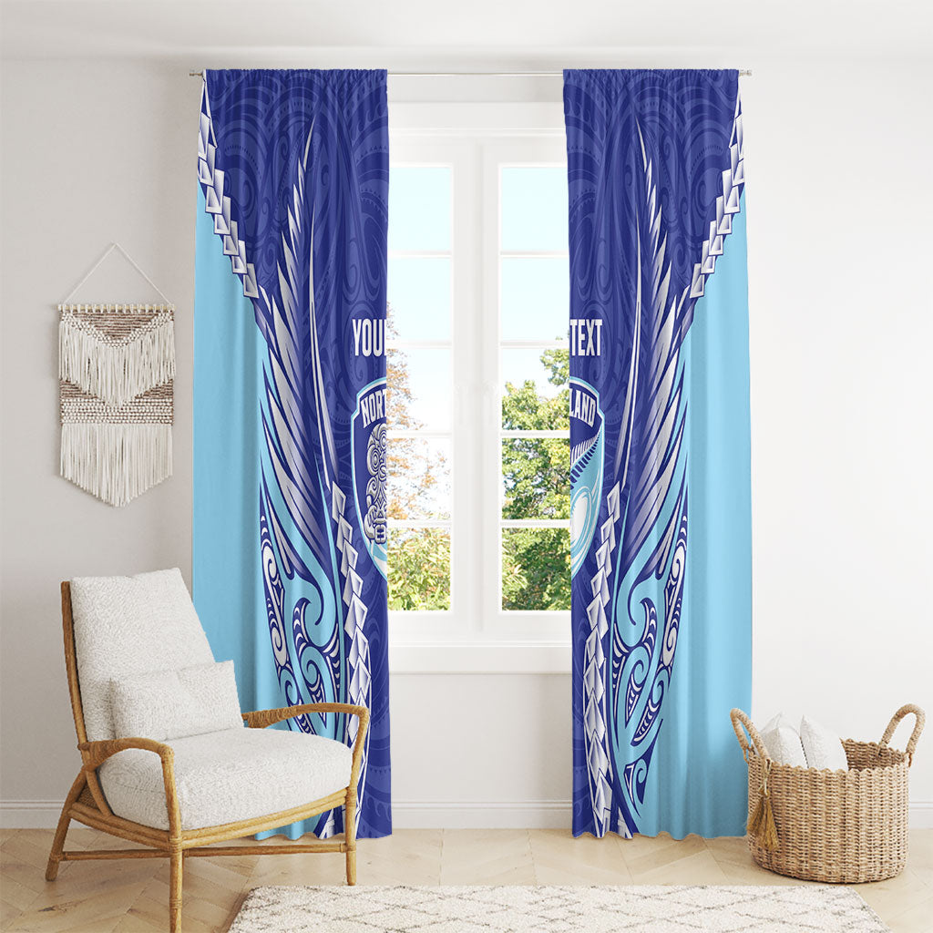 Northland 2026 Rugby Custom Window Curtain NZ Maori Silver Fern LT14 - Polynesian Pride