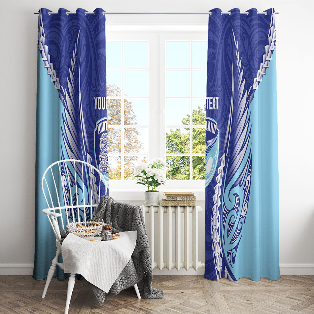 Northland 2026 Rugby Custom Window Curtain NZ Maori Silver Fern LT14 - Polynesian Pride