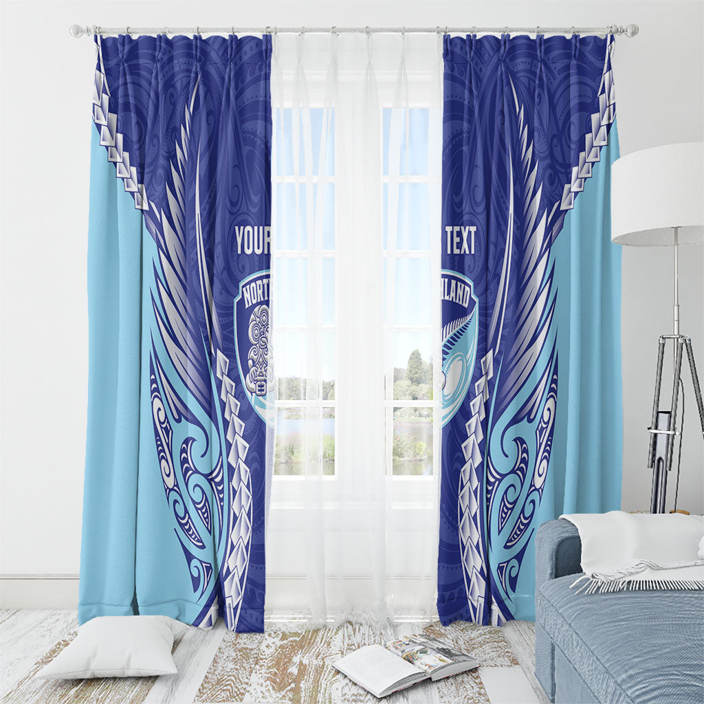 Northland 2026 Rugby Custom Window Curtain NZ Maori Silver Fern LT14 - Polynesian Pride
