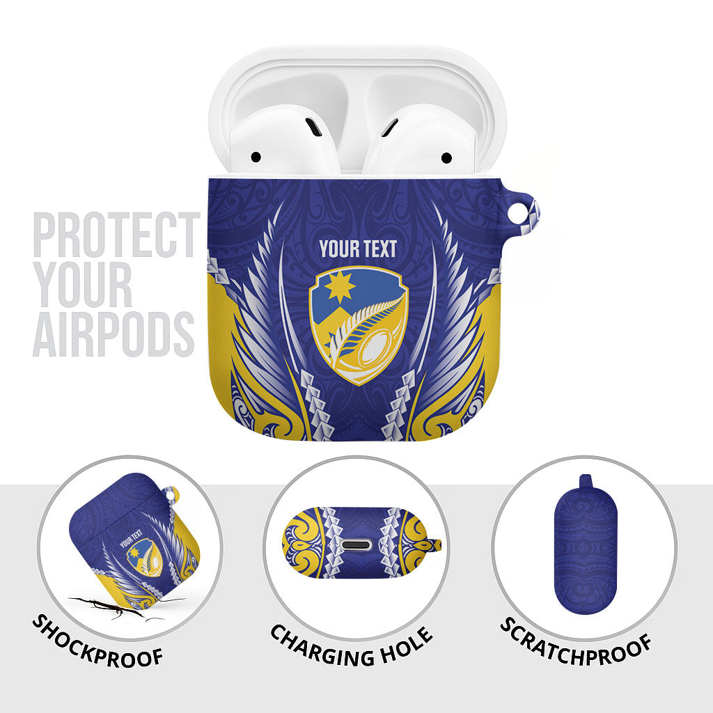 Otago 2026 Rugby Custom AirPods Case NZ Maori Silver Fern LT14 - Polynesian Pride