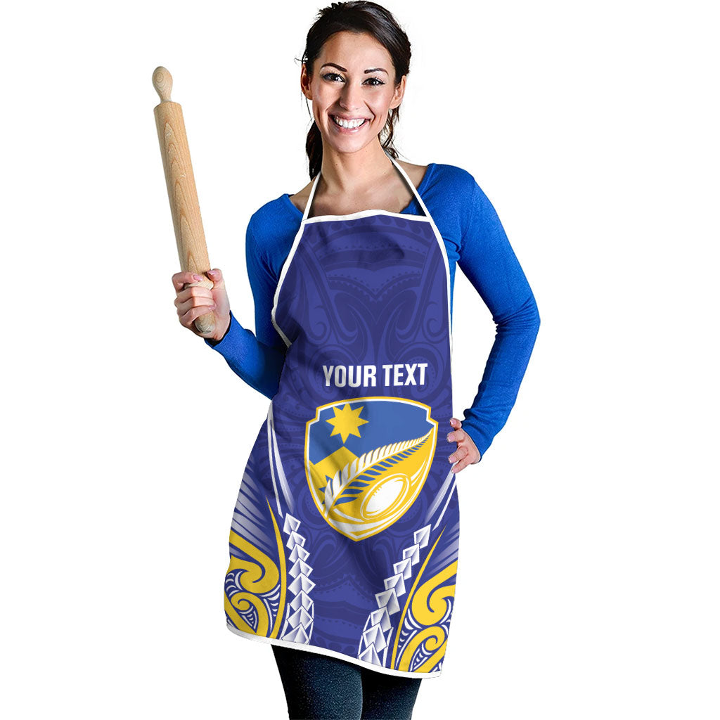 Otago 2026 Rugby Custom Apron NZ Maori Silver Fern LT14 - Polynesian Pride