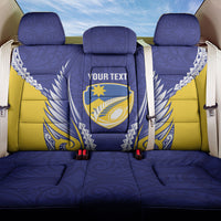 Otago 2026 Rugby Custom Back Car Seat Cover NZ Maori Silver Fern LT14 One Size Blue - Polynesian Pride