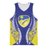 Otago 2026 Rugby Custom Basketball Jersey NZ Maori Silver Fern LT14 Unisex Blue - Polynesian Pride