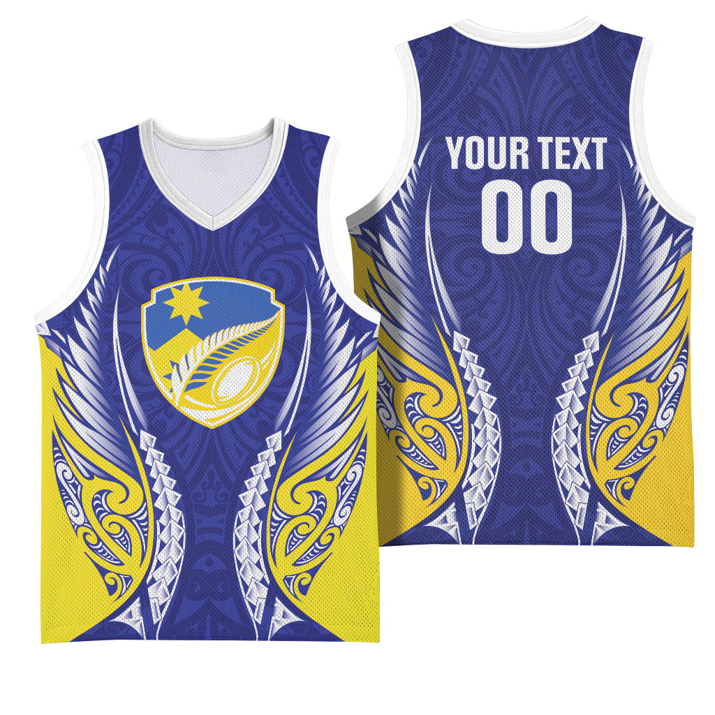 Otago 2026 Rugby Custom Basketball Jersey NZ Maori Silver Fern LT14 - Polynesian Pride