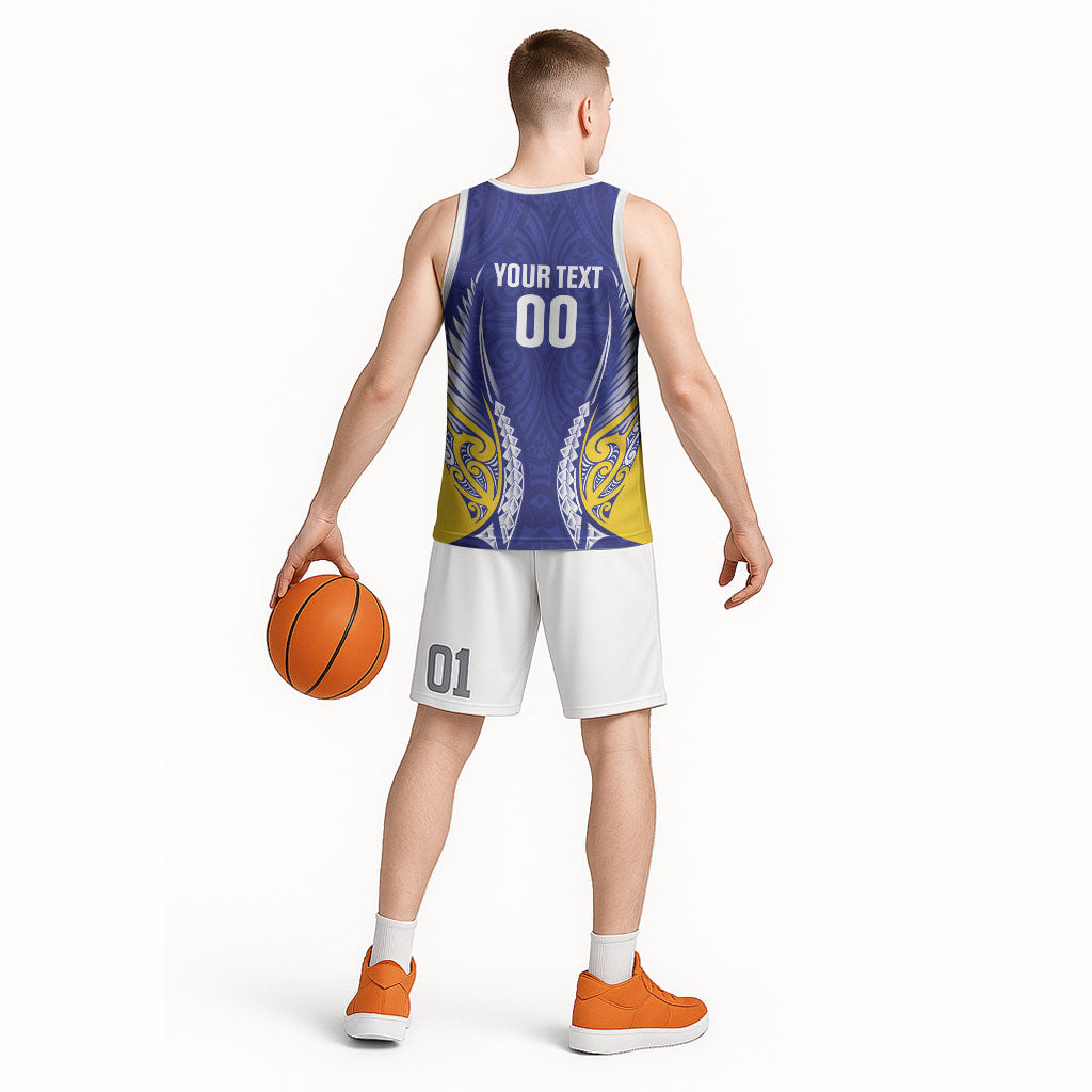 Otago 2026 Rugby Custom Basketball Jersey NZ Maori Silver Fern LT14 - Polynesian Pride