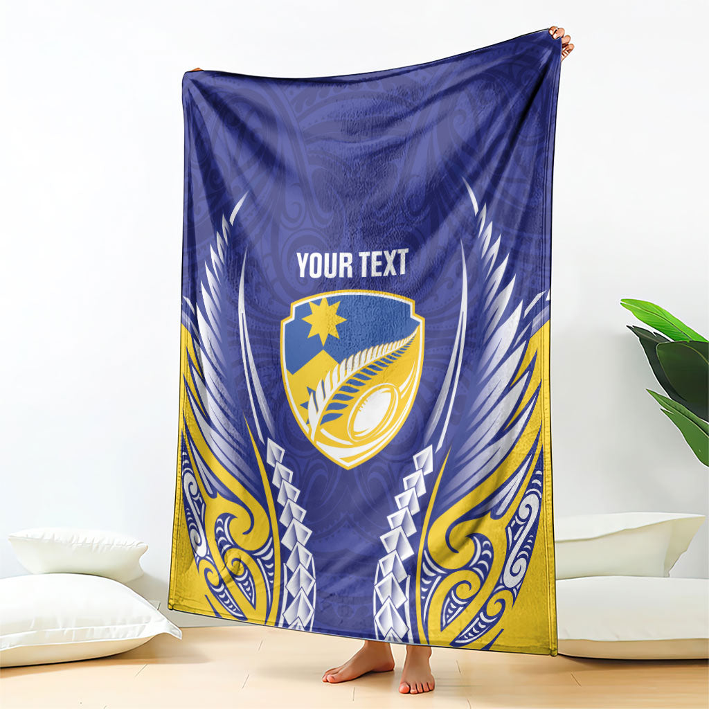 Otago 2026 Rugby Custom Blanket NZ Maori Silver Fern LT14 - Polynesian Pride