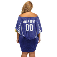Otago 2026 Rugby Custom Family Matching Off Shoulder Short Dress and Hawaiian Shirt NZ Maori Silver Fern