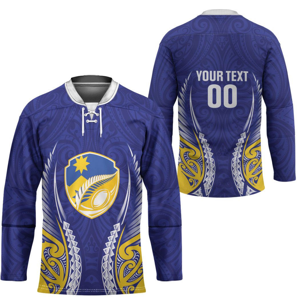 Otago 2026 Rugby Custom Hockey Jersey NZ Maori Silver Fern LT14 - Polynesian Pride
