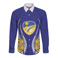 Otago 2026 Rugby Custom Long Sleeve Button Shirt NZ Maori Silver Fern