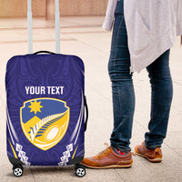 Otago 2026 Rugby Custom Luggage Cover NZ Maori Silver Fern LT14 Blue - Polynesian Pride