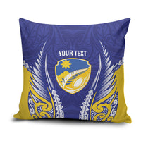 Otago 2026 Rugby Custom Pillow Cover NZ Maori Silver Fern LT14 Blue - Polynesian Pride