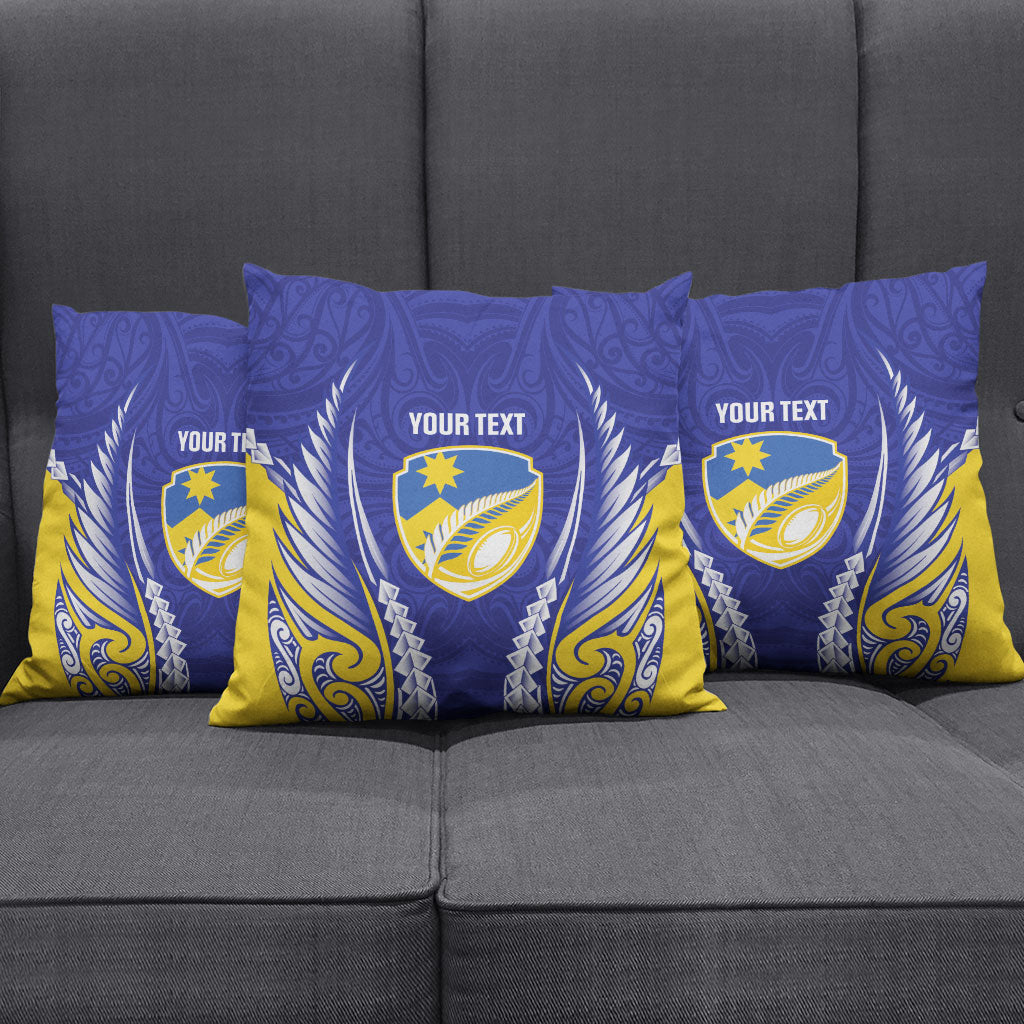 Otago 2026 Rugby Custom Pillow Cover NZ Maori Silver Fern LT14 - Polynesian Pride