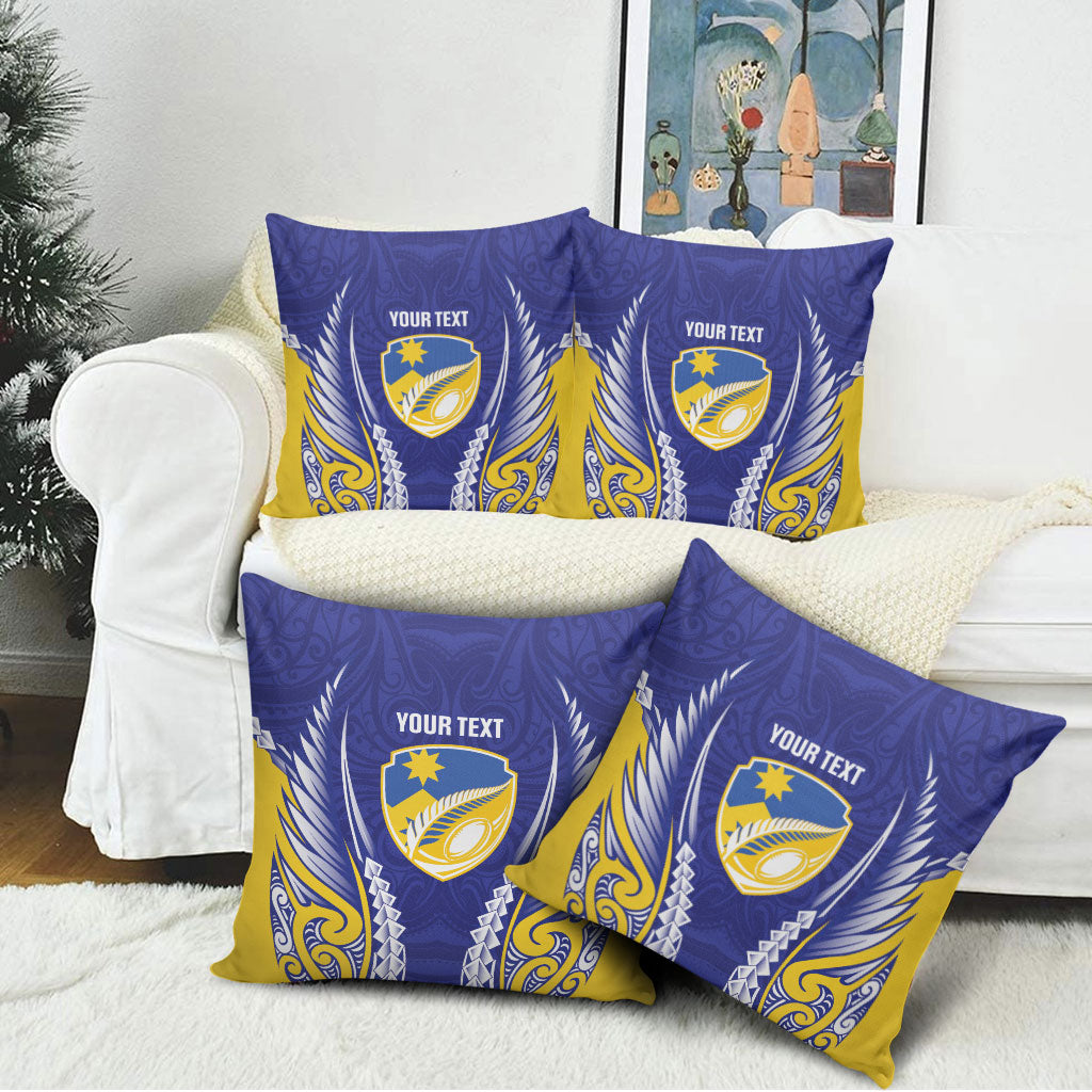 Otago 2026 Rugby Custom Pillow Cover NZ Maori Silver Fern LT14 - Polynesian Pride
