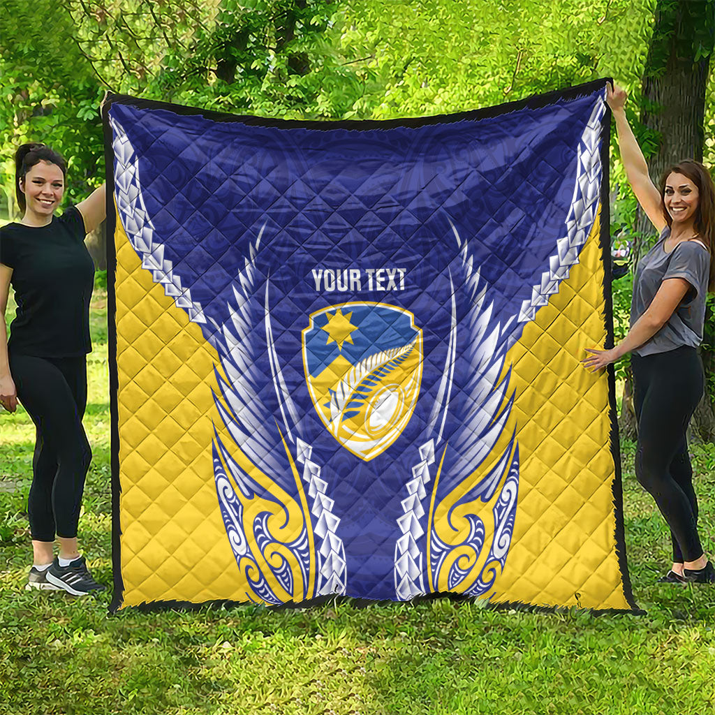 Otago 2026 Rugby Custom Quilt NZ Maori Silver Fern LT14 - Polynesian Pride