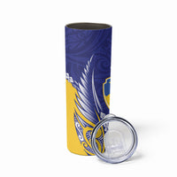 Otago 2026 Rugby Custom Skinny Tumbler NZ Maori Silver Fern LT14 - Polynesian Pride
