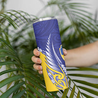 Otago 2026 Rugby Custom Skinny Tumbler NZ Maori Silver Fern LT14 - Polynesian Pride