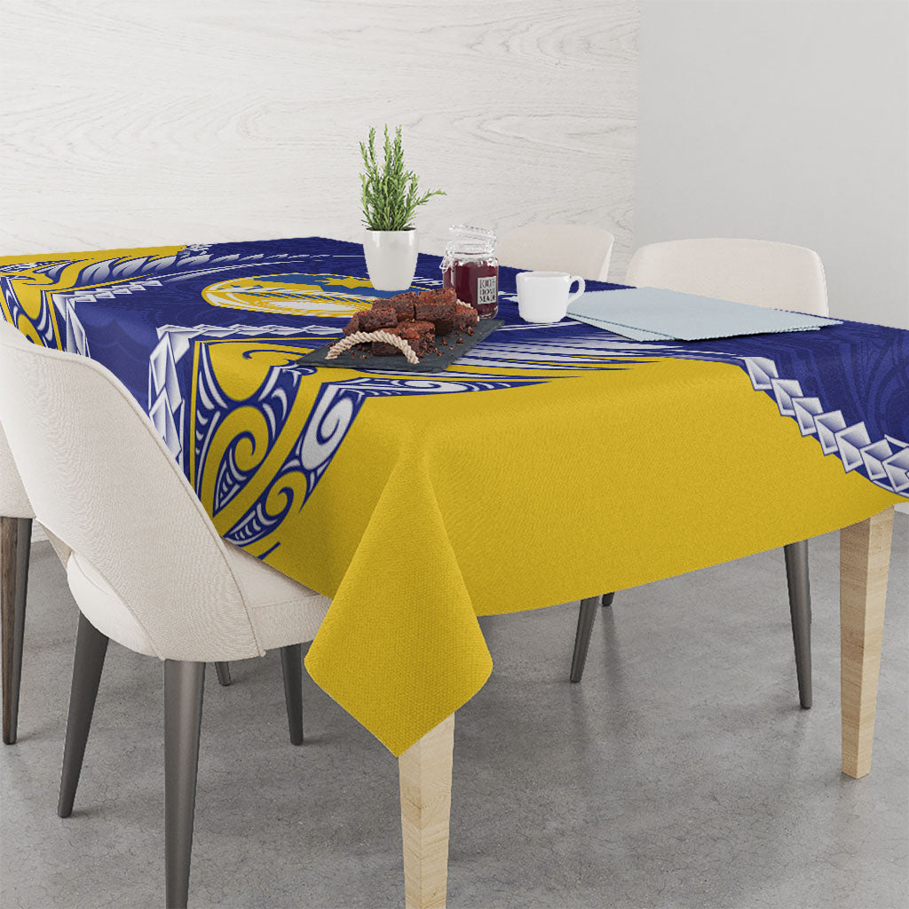 Otago 2026 Rugby Custom Tablecloth NZ Maori Silver Fern LT14 - Polynesian Pride