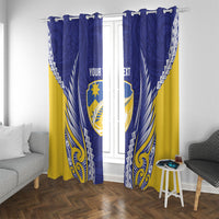 Otago 2026 Rugby Custom Window Curtain NZ Maori Silver Fern LT14 With Grommets Blue - Polynesian Pride