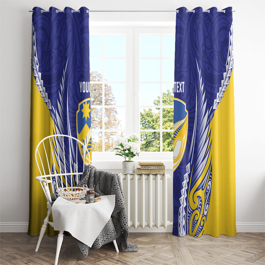 Otago 2026 Rugby Custom Window Curtain NZ Maori Silver Fern LT14 - Polynesian Pride