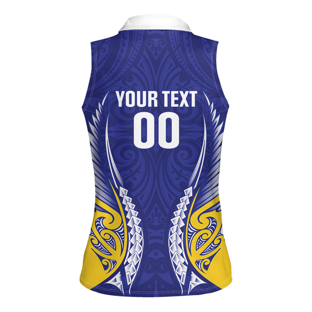 Otago 2026 Rugby Custom Women Sleeveless Polo Shirt NZ Maori Silver Fern LT14 - Polynesian Pride