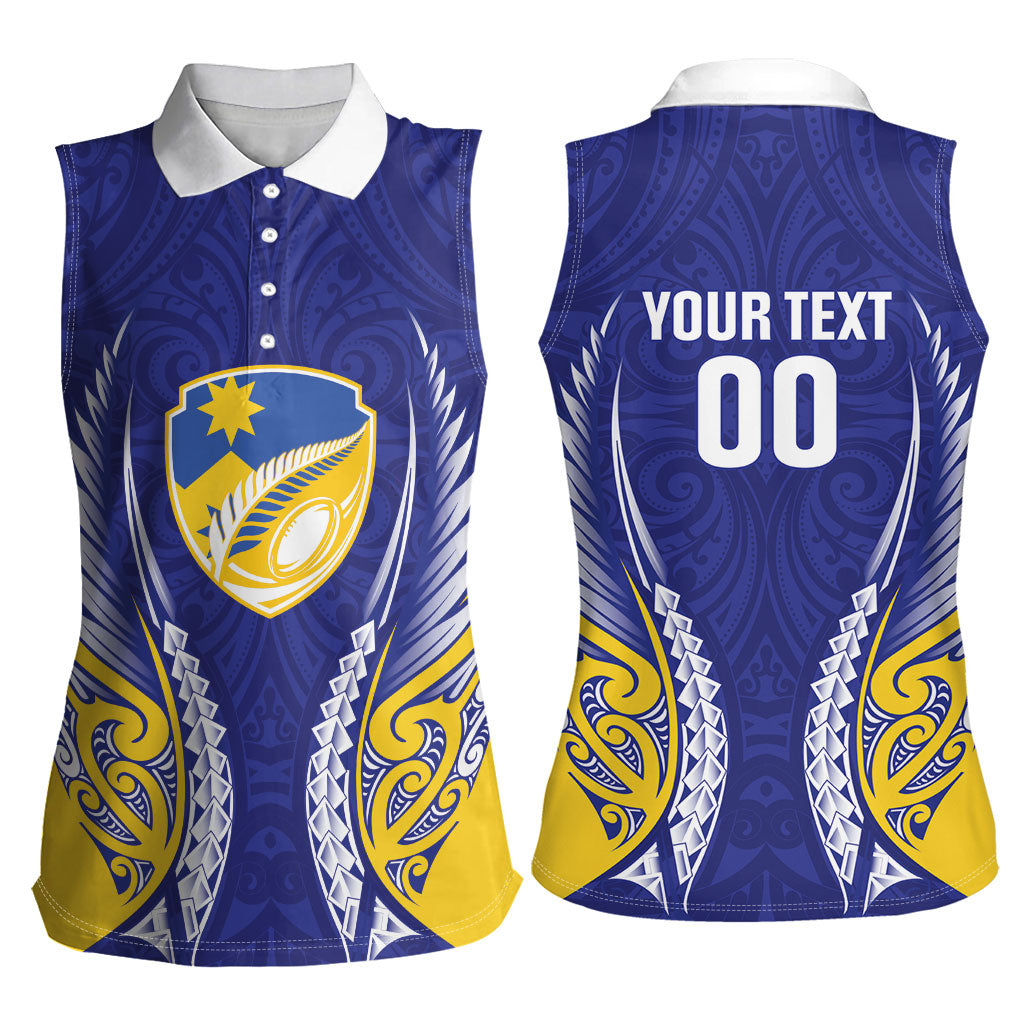 Otago 2026 Rugby Custom Women Sleeveless Polo Shirt NZ Maori Silver Fern LT14 - Polynesian Pride