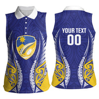 Otago 2026 Rugby Custom Women Sleeveless Polo Shirt NZ Maori Silver Fern LT14 - Polynesian Pride