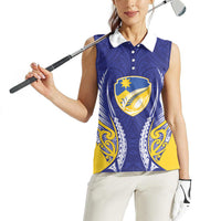 Otago 2026 Rugby Custom Women Sleeveless Polo Shirt NZ Maori Silver Fern LT14 - Polynesian Pride