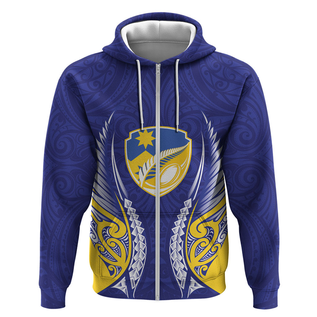 Otago 2026 Rugby Custom Zip Hoodie NZ Maori Silver Fern