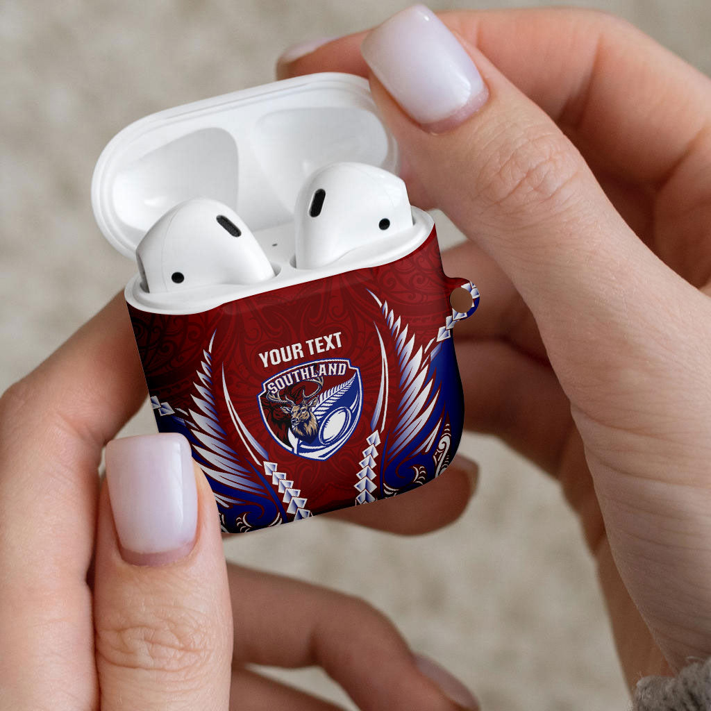 Southland 2026 Rugby Custom AirPods Case NZ Maori Silver Fern LT14 - Polynesian Pride