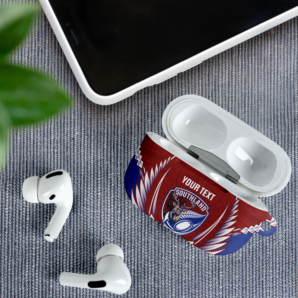 Southland 2026 Rugby Custom AirPods Case NZ Maori Silver Fern LT14 - Polynesian Pride