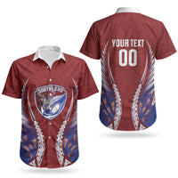 Southland 2026 Rugby Custom Couples Matching Off Shoulder Short Dress and Hawaiian Shirt NZ Maori Silver Fern LT14 - Polynesian Pride
