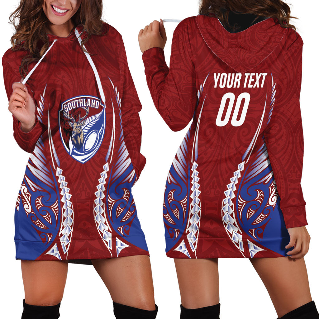 Southland 2026 Rugby Custom Hoodie Dress NZ Maori Silver Fern LT14 - Polynesian Pride