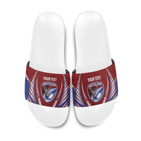 Southland 2026 Rugby Custom Slide Sandals NZ Maori Silver Fern LT14 Maroon - Polynesian Pride