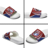 Southland 2026 Rugby Custom Slide Sandals NZ Maori Silver Fern LT14 - Polynesian Pride