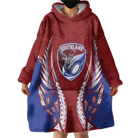 Southland 2026 Rugby Custom Wearable Blanket Hoodie NZ Maori Silver Fern LT14 - Polynesian Pride