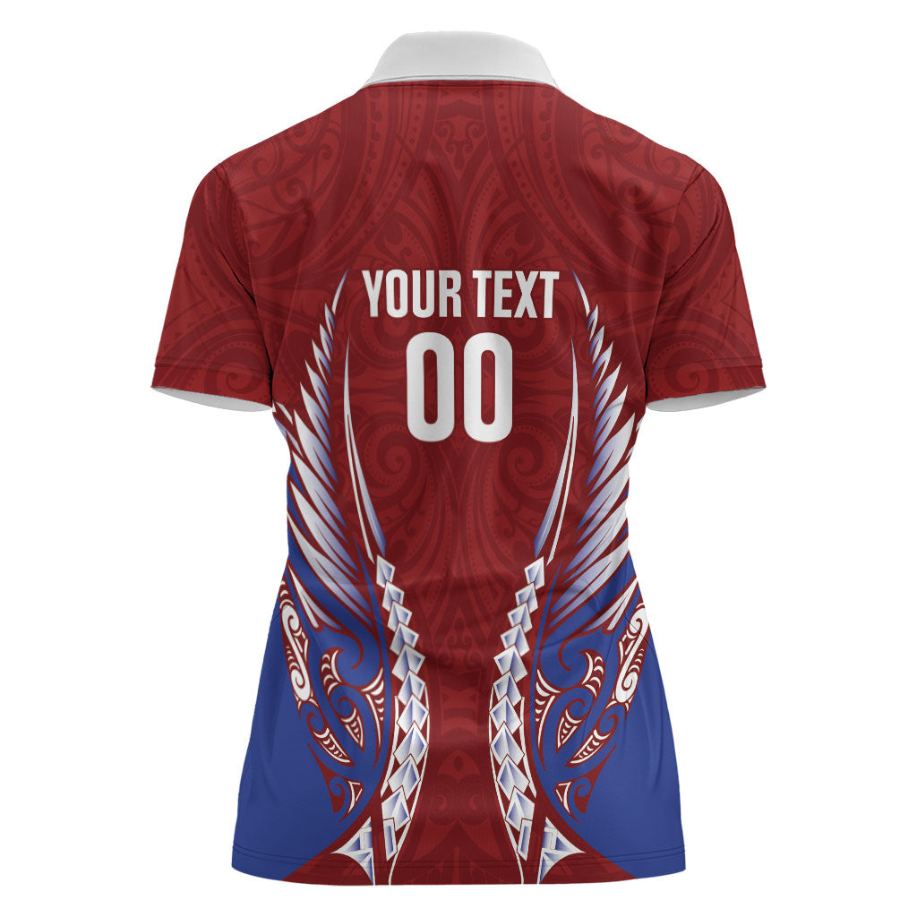 Southland 2026 Rugby Custom Women Polo Shirt NZ Maori Silver Fern LT14 - Polynesian Pride