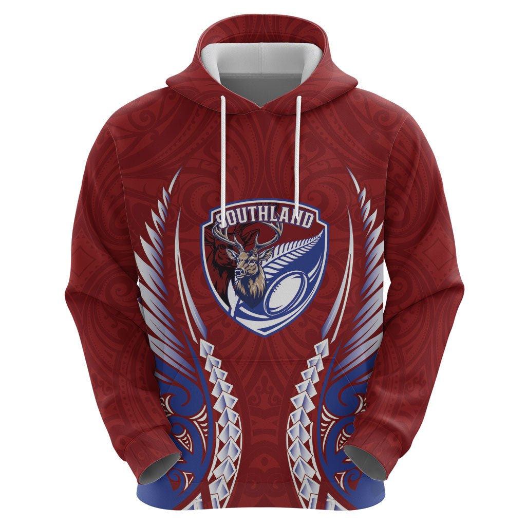 Southland 2026 Rugby Custom Zip Hoodie NZ Maori Silver Fern