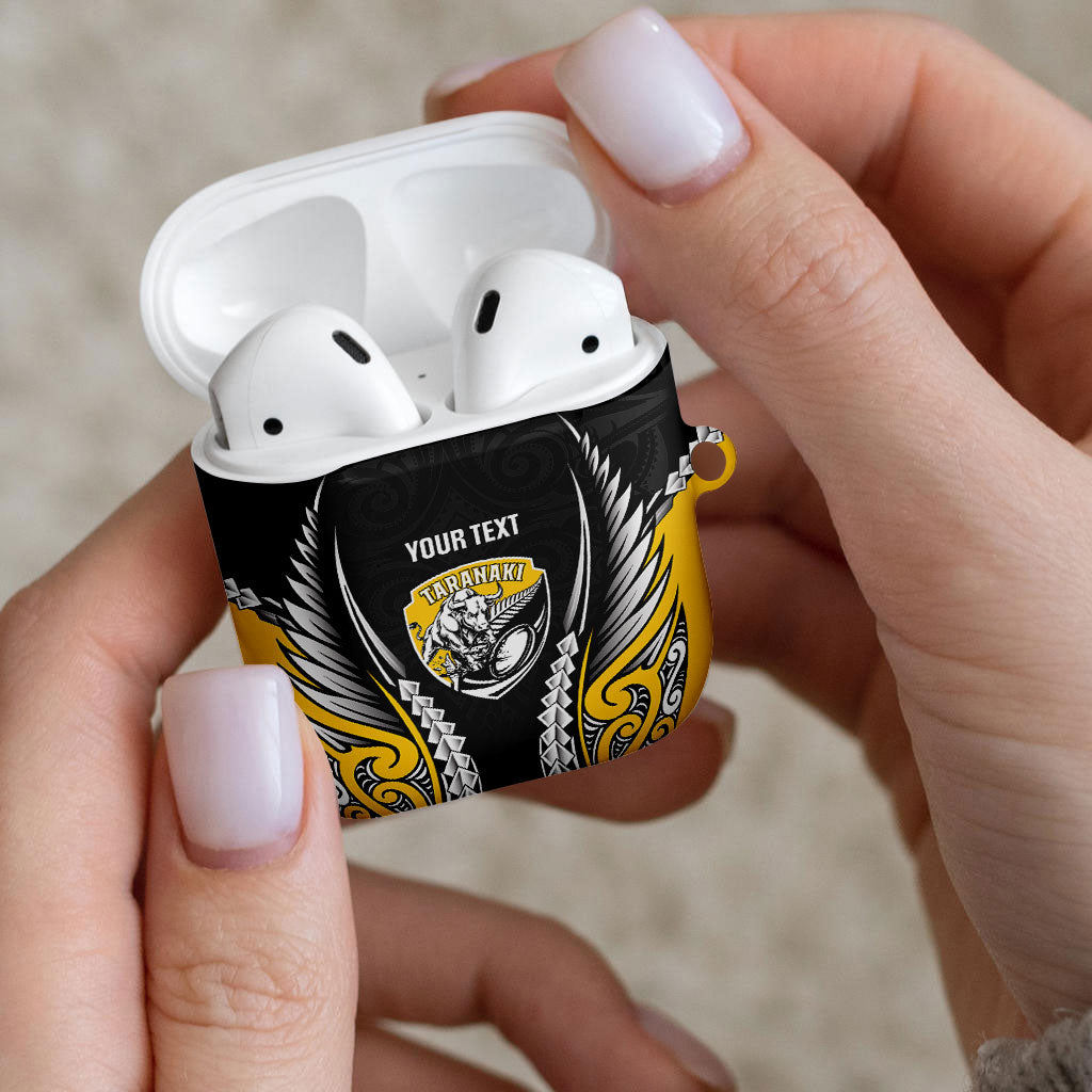 Taranaki 2026 Rugby Custom AirPods Case NZ Maori Silver Fern LT14 - Polynesian Pride