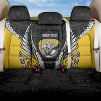 Taranaki 2026 Rugby Custom Back Car Seat Cover NZ Maori Silver Fern LT14 One Size Black - Polynesian Pride