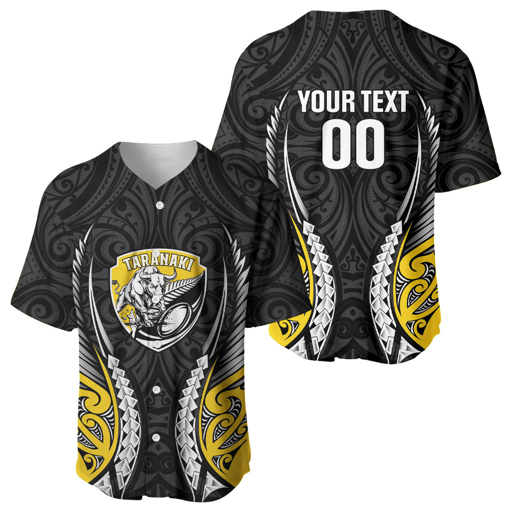 Taranaki 2026 Rugby Custom Baseball Jersey NZ Maori Silver Fern
