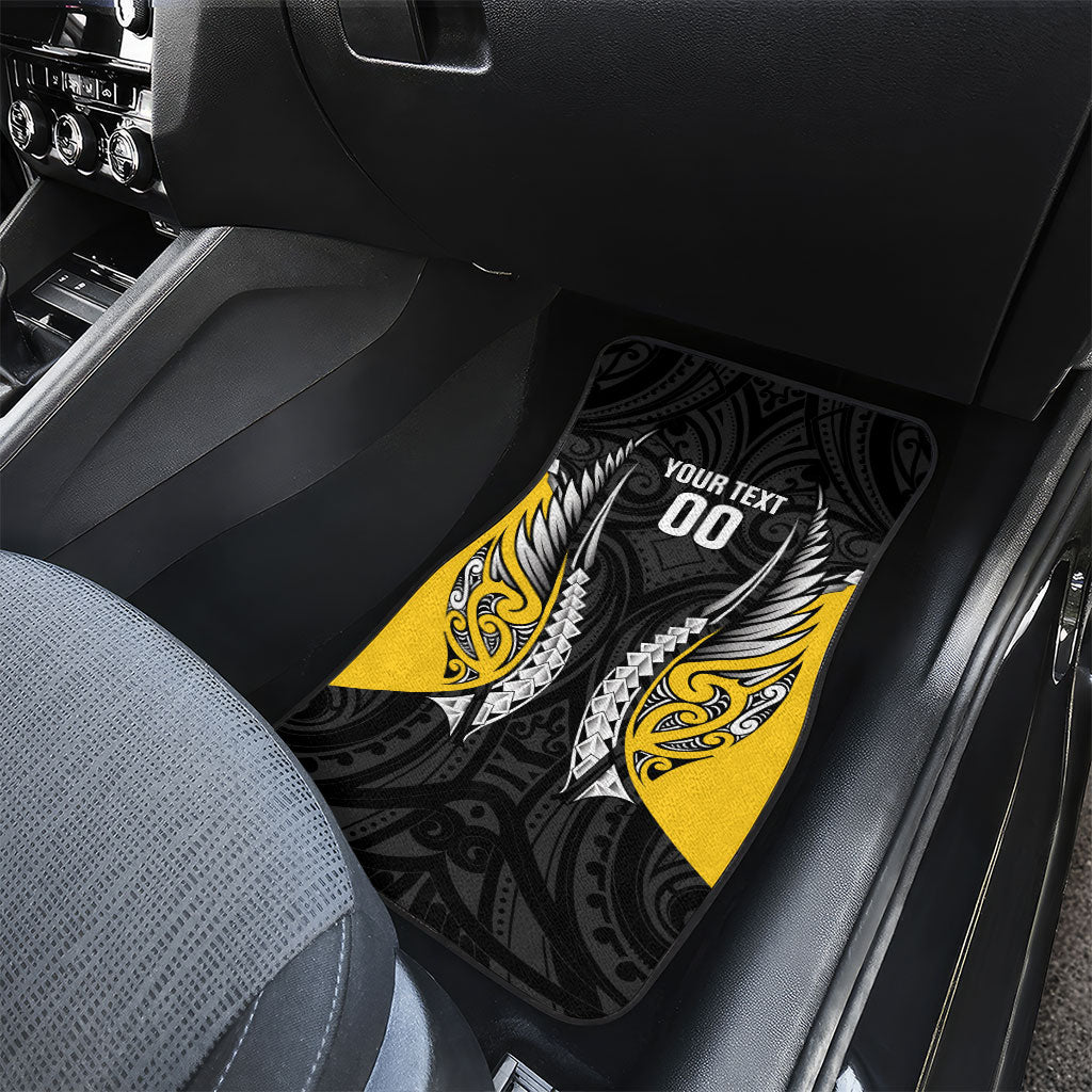 Taranaki 2026 Rugby Custom Car Mats NZ Maori Silver Fern LT14 - Polynesian Pride