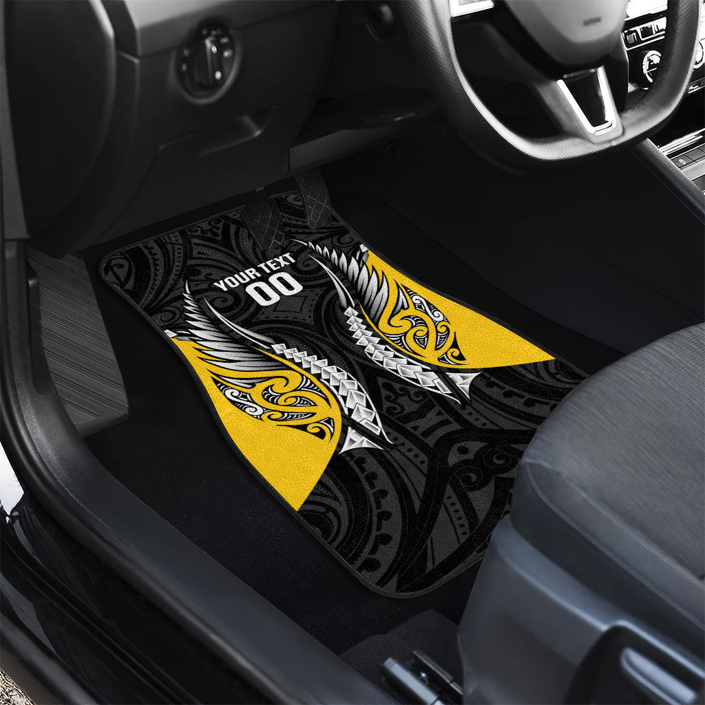 Taranaki 2026 Rugby Custom Car Mats NZ Maori Silver Fern LT14 - Polynesian Pride